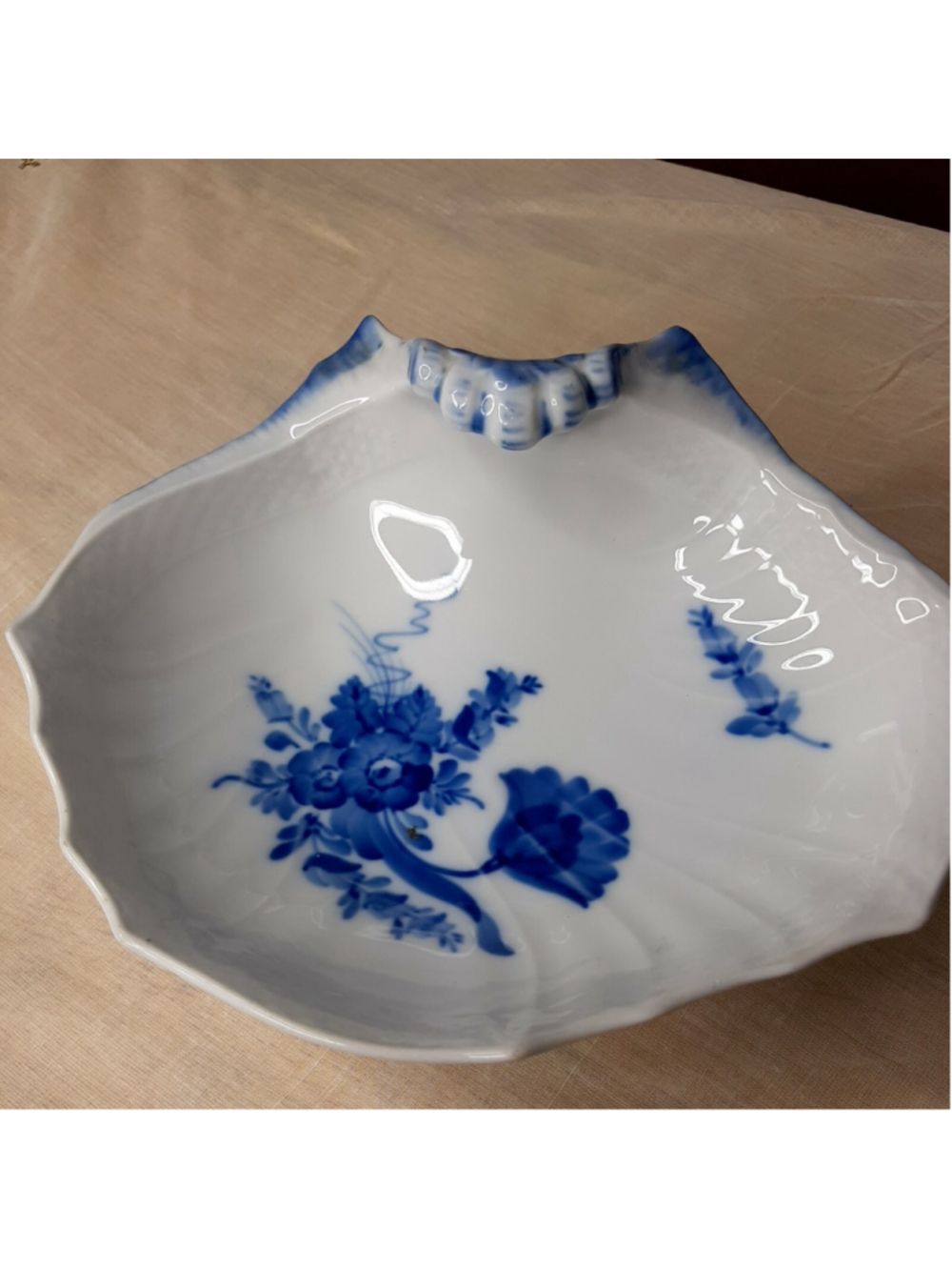 Vintage Royal Copenhagen hand painted china Blue flower braided art deco